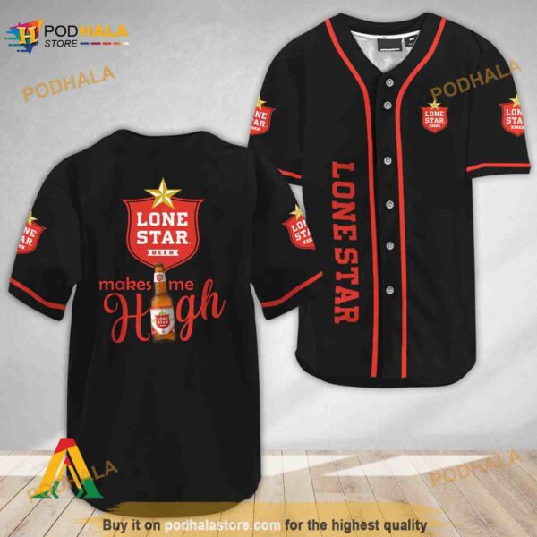 Lone Star Beer Make Me High 3D Baseball Jersey