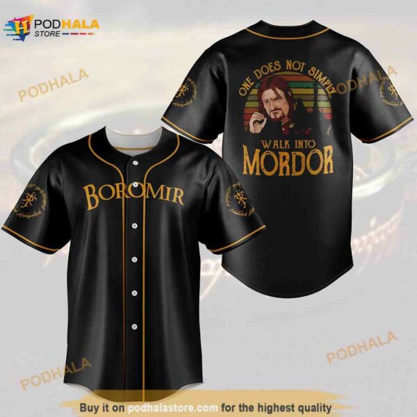 Lotr One Does Not Simply Walk Into Morder 3D Baseball Jersey