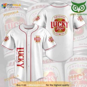 Lucky Lager 3D Baseball Jersey Shirt