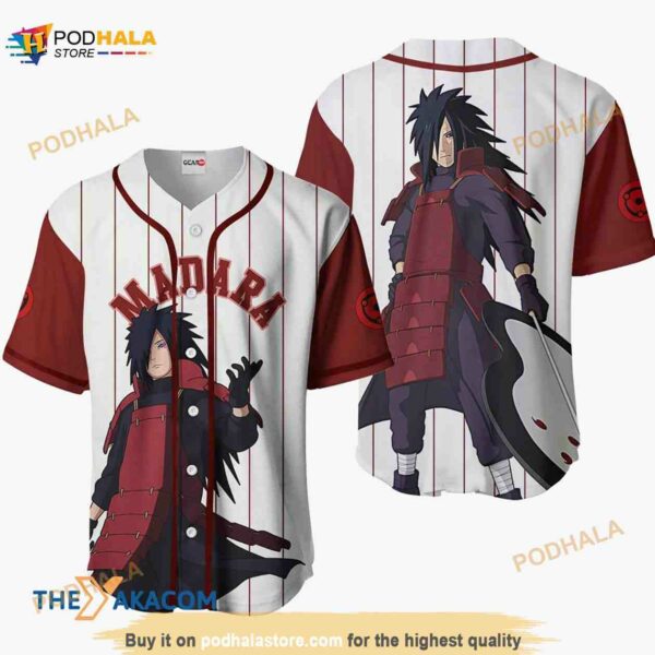 Madara Uchiha Anime 3D Baseball Jersey Shirt