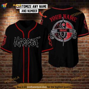 Maggot Slipknot Custom Name 3D Baseball Jersey Shirt