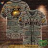 Marine Veteran Army Eagle 3D Baseball Jersey Shirt