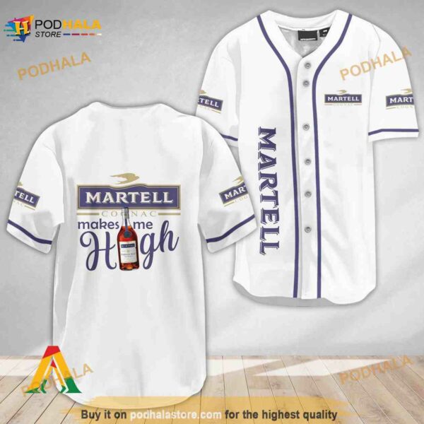 Martell Cognac Make Me High 3D Baseball Jersey