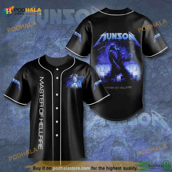 Master Of Hellfire Munson 3D Baseball Jersey Shirt