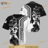 Miami Marlins Black N White 3D Baseball Jersey Shirt