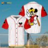 Mickey Mouse Disney Cartoon Pinstripe 3D Baseball Jersey