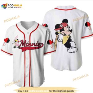 Minnie Mouse Disney Cartoon Unisex 3D Baseball Jersey