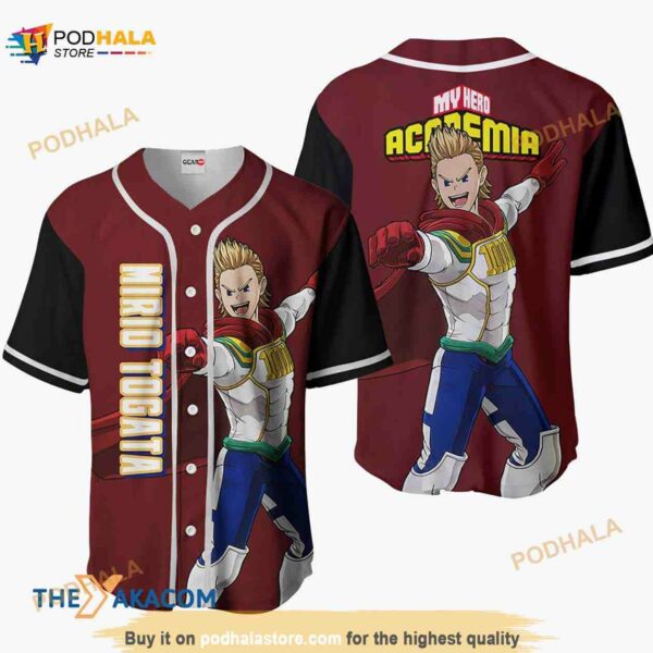 Mirio Togata My Hero Academia Anime 3D Baseball Jersey Shirt