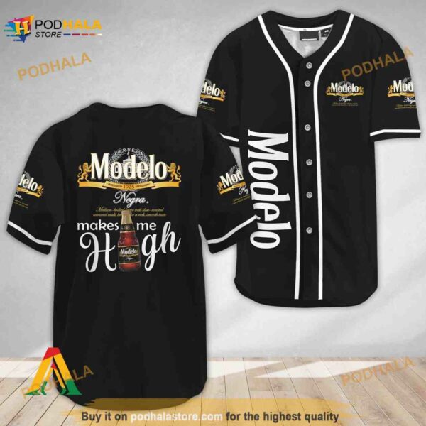 Modelo Beer Make Me High 3D Baseball Jersey