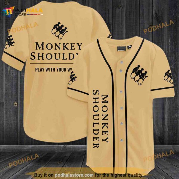 Monkey Shoulder Scotch 3D Baseball Jersey