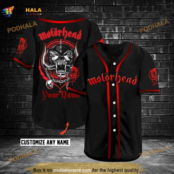 Motorhead Customize Name 3D Baseball Jersey Shirt