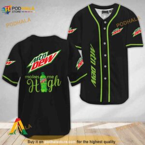 Mountain Dew Make Me High 3D Baseball Jersey