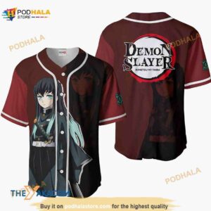 Muichiro Tokito Kimetsu Anime 3D Baseball Jersey Shirt