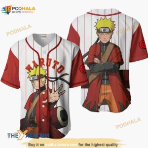 Naruto Uzumaki Sage Anime Sport Style 3D Baseball Jersey Shirt