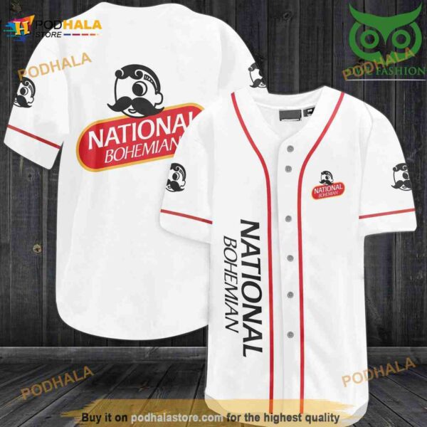 National Bohemian 3D Baseball Jersey Shirt