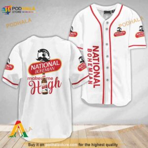 National Bohemian Make Me High 3D Baseball Jersey