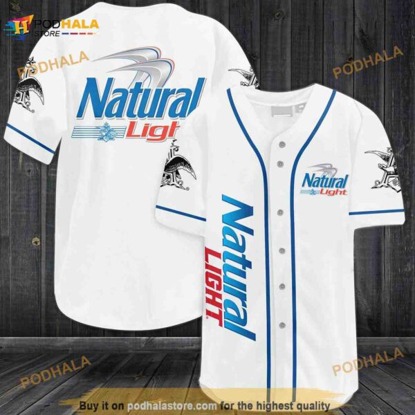 Natural Light Beer 3D Baseball Jersey