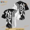 New York Yankees Black N White 3D Baseball Jersey Shirt