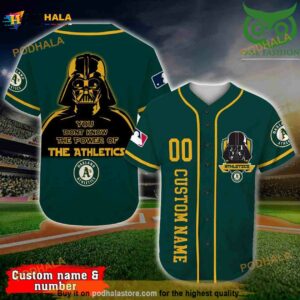 Oakland Athletics 3D Baseball Jersey Darth Vader Star Wars