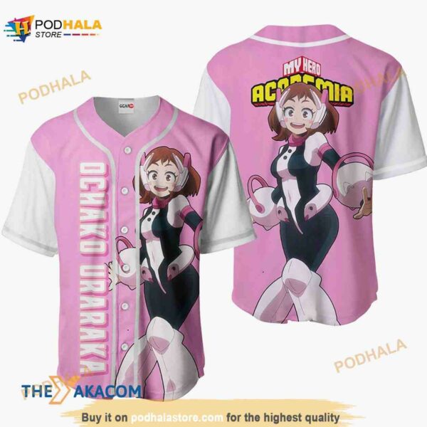 Ochako Uraraka My Hero Academia Anime 3D Baseball Jersey Shirt