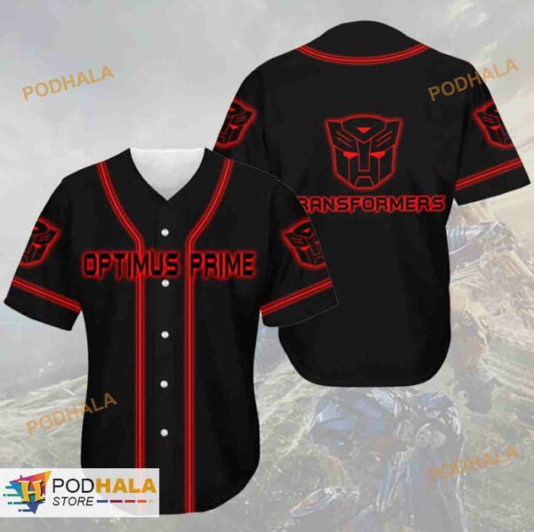 Optimus Prime Transformers 3D Baseball Jersey Shirt