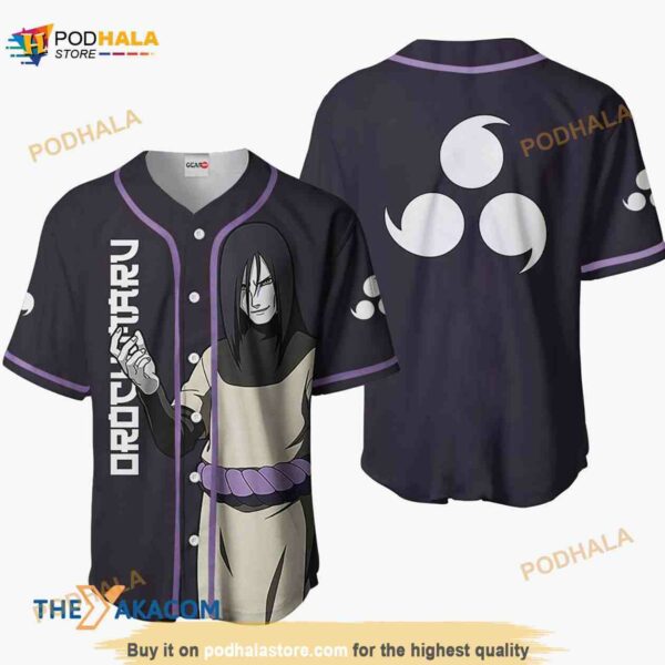 Orochimaru Naruto Anime 3D Baseball Jersey Shirt