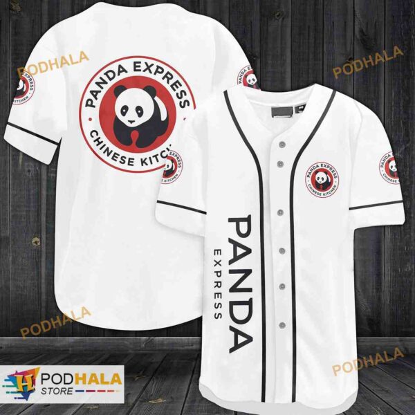 Panda Express White 3D Baseball Jersey