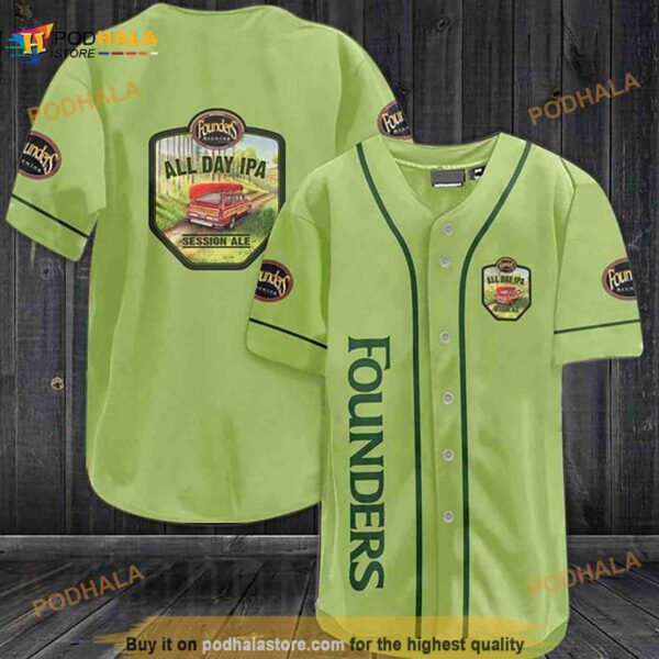 Pea Founders Brewing 3D Baseball Jersey