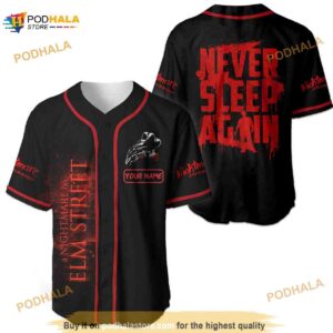 Peronalized Freddy Krueger Never Sleep Again 3D Baseball Jersey