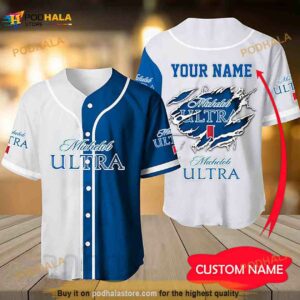 Personalized Basic Michelob Ultra 3D Baseball Jersey