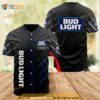 Personalized Black Bud Light 3D Baseball Jersey