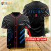 Personalized Black Michelob Ultra 3D Baseball Jersey