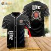 Personalized Black Miller Lite 3D Baseball Jersey