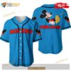 Personalized Chilling Mickey Mouse Disney All Over Print Blue Baseball Jersey