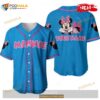 Personalized Chilling Minnie Mouse Disney All Over Print Blue Baseball Jersey