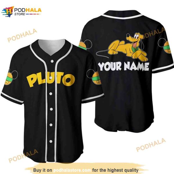 Personalized Chilling Pluto Dog All Over Print 3D Baseball Jersey