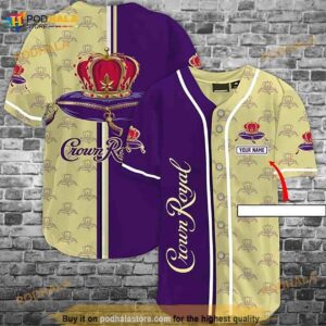 Personalized Crown Royal 3D Baseball Jersey