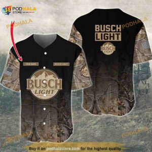 Personalized Deer Hunting Busch Light 3D Baseball Jersey