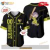 Personalized Dopey Dwarf Snow White Playing Baseball All Over Print Black Baseball Jersey