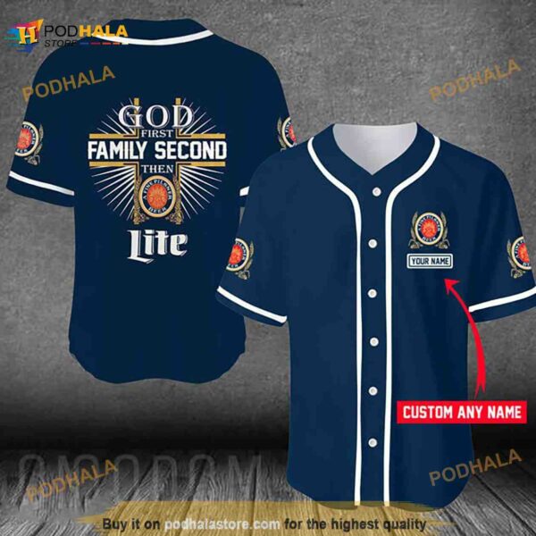 Personalized Easter Sunday Miller Lite 3D Baseball Jersey