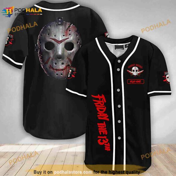 Personalized Jason Voorhees Friday The 13th 3D Baseball Jersey