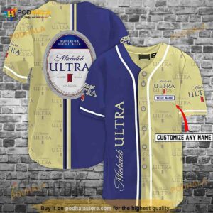 Personalized Michelob Ultra 3D Baseball Jersey