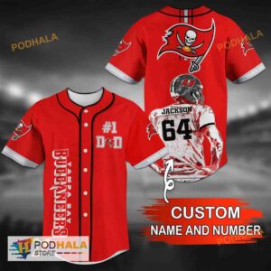 Personalized Name 3D Tampa Bay Buccaneers NFL Baseball Jersey