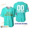 Personalized Name Alice In Wonderland Baseball Jersey – Turquoise