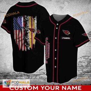 Personalized Name Arizona Cardinals NFL 3D Baseball Jersey