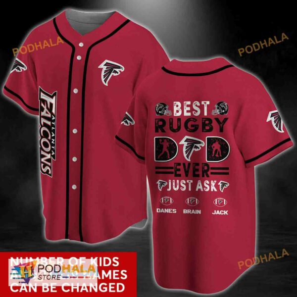 Personalized Name Atlanta Falcons NFL 3D Baseball Jersey Shirt For Women Men