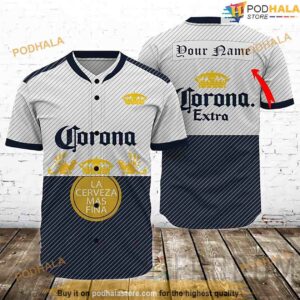 Personalized Name Basic Corona Beer 3D Baseball Jersey