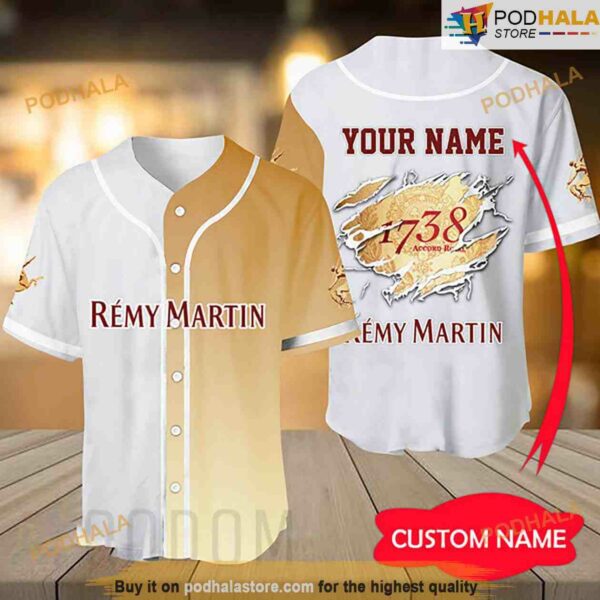 Personalized Name Basic Rémy Martin 3D Baseball Jersey