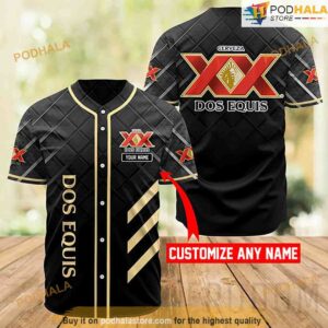 Personalized Name Black Dos Equis 3D Baseball Jersey