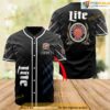 Personalized Name Black Miller Lite 3D Baseball Jersey